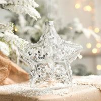 HKM-629907 Clear Hanging Ball Ornament for Christmas Tree and Festive Decor