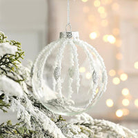 HKM-629907 Clear Hanging Ball Ornament for Christmas Tree and Festive Decor