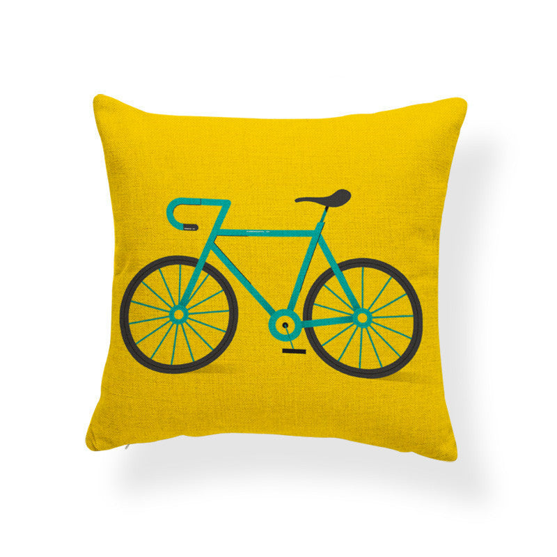 KTX-629971 Cartoon-Inspired Cotton and Linen Pillowcase with Polyester Filling