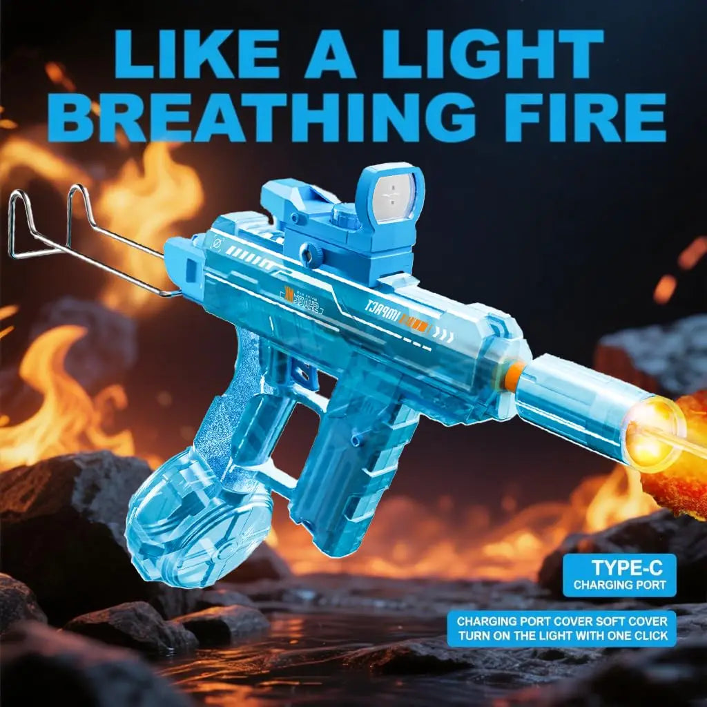 HKM-630099 Rechargeable Mini Uzi Electric Water Pistol for Outdoor Fun and Games