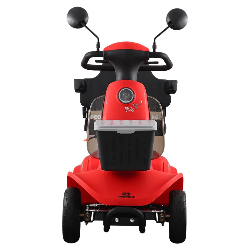 KTX-630163 4 Wheel Electric Mobility Scooter with Electromagnetic Brakes, LED Lights, and 40-60km Range