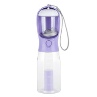 HKM-630163 Portable Three-in-One Pet Water Cup with Garbage Bag and Filter - 600ML Capacity
