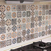HKM-630227 PVC Self-Adhesive Sticker Ciment Tiles - Moisture-Proof, Anti-Mildew, Sound Insulation - 60cm x 1m
