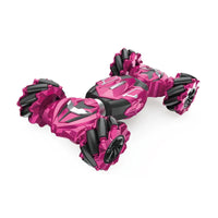 HKM-630291 Dual Remote Control 2.4G Stunt Twist Car Toy with Lights and Music, 1/14 Scale Electric Drift Vehicle for Ages 5 and Up