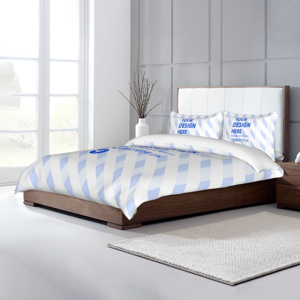 HKM-630291 Skin-Friendly Breathable 86x70in Microfiber Bedding Set with Pillowcases - Vibrant Colors, Soft Comfort