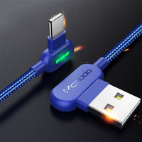 HKM-630355 90 Degree USB Gaming Charger for iPhone - 1.8m Micro USB Data Cable with Intelligent Protection