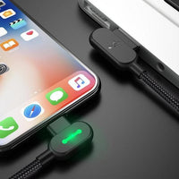 HKM-630355 90 Degree USB Gaming Charger for iPhone - 1.8m Micro USB Data Cable with Intelligent Protection