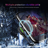 HKM-630355 90 Degree USB Gaming Charger for iPhone - 1.8m Micro USB Data Cable with Intelligent Protection