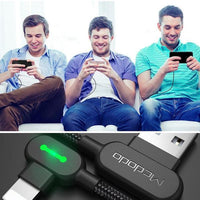 HKM-630355 90 Degree USB Gaming Charger for iPhone - 1.8m Micro USB Data Cable with Intelligent Protection
