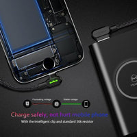 HKM-630355 90 Degree USB Gaming Charger for iPhone - 1.8m Micro USB Data Cable with Intelligent Protection