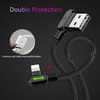 HKM-630355 90 Degree USB Gaming Charger for iPhone - 1.8m Micro USB Data Cable with Intelligent Protection