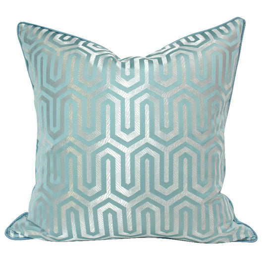 HKM-630419 Light Blue Geometric Abstract Throw Pillowcase, Polyester Fiber, 45x45cm, 50x50cm, 30x50cm