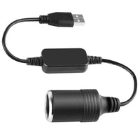 HKM-630483 USB Retractable Car Cigarette Lighter for Electronics - Output 12V, Input 5V, Copper Wire Material