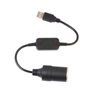 HKM-630483 USB Retractable Car Cigarette Lighter for Electronics - Output 12V, Input 5V, Copper Wire Material