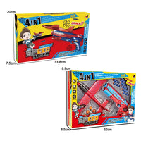 HKM-630547 Foam Flying Plane Gun Toy Set - 4 in 1 Ejection Airplane with Soft Bullet for Kids 6 Years and Up