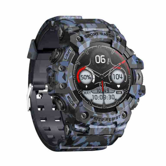 HKM-630803 Smart Watch with Heart Rate Monitoring, Sleep Tracking, Waterproof Design, and Smart Reminders - Available in Black and Camouflage Colors