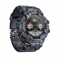 HKM-630803 Smart Watch with Heart Rate Monitoring, Sleep Tracking, Waterproof Design, and Smart Reminders - Available in Black and Camouflage Colors