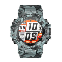 HKM-630803 Smart Watch with Heart Rate Monitoring, Sleep Tracking, Waterproof Design, and Smart Reminders - Available in Black and Camouflage Colors