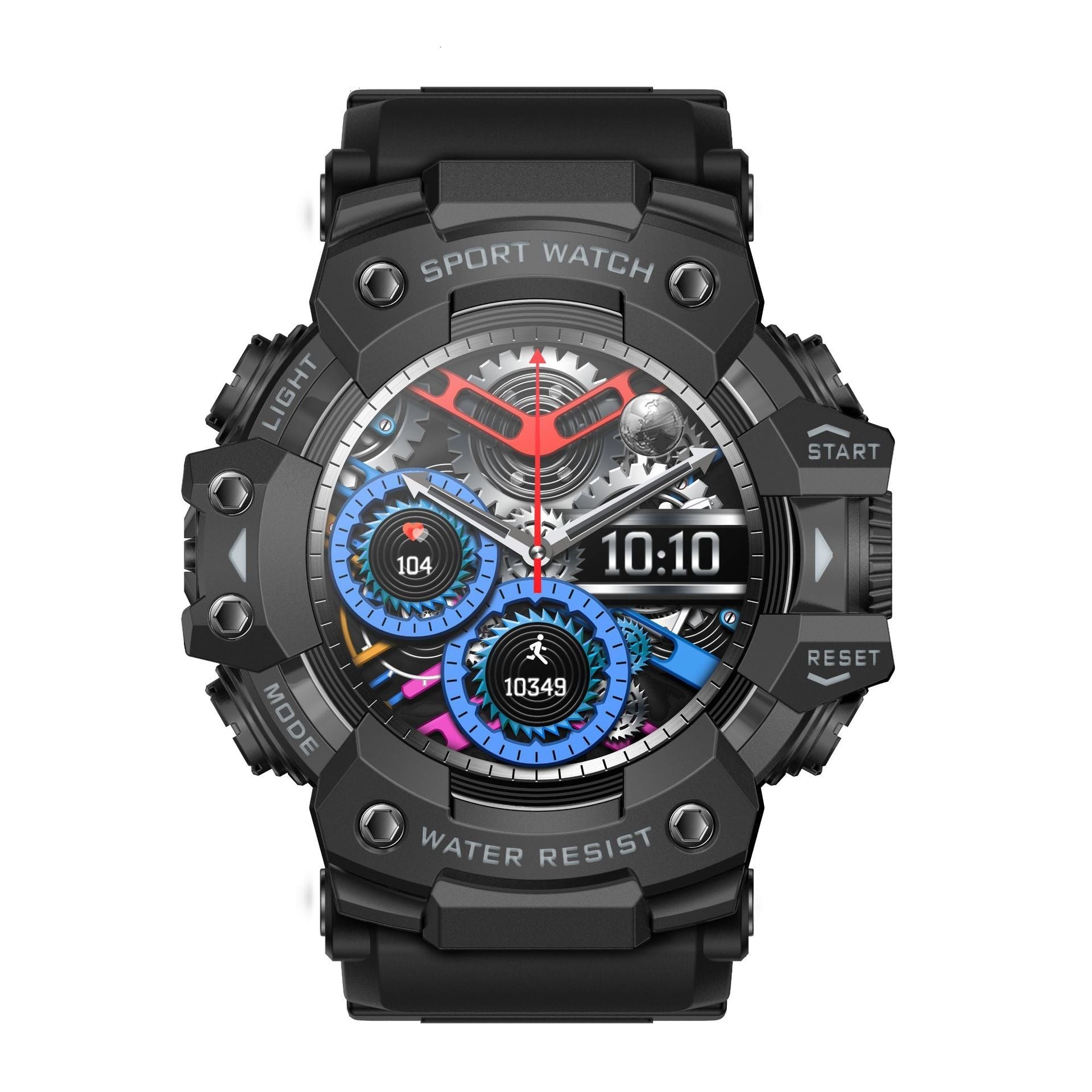 HKM-630803 Smart Watch with Heart Rate Monitoring, Sleep Tracking, Waterproof Design, and Smart Reminders - Available in Black and Camouflage Colors