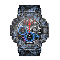 HKM-630803 Smart Watch with Heart Rate Monitoring, Sleep Tracking, Waterproof Design, and Smart Reminders - Available in Black and Camouflage Colors