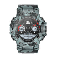 HKM-630803 Smart Watch with Heart Rate Monitoring, Sleep Tracking, Waterproof Design, and Smart Reminders - Available in Black and Camouflage Colors