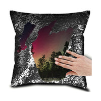 HKM-630995 Personalized Magic Sequin Pillow Cover with Custom Photo & Text - 16 x 16 Inches