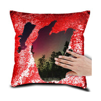 HKM-630995 Personalized Magic Sequin Pillow Cover with Custom Photo & Text - 16 x 16 Inches