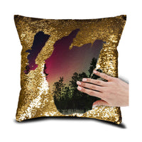 HKM-630995 Personalized Magic Sequin Pillow Cover with Custom Photo & Text - 16 x 16 Inches