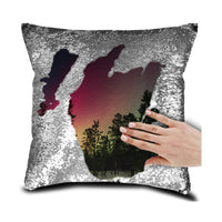 HKM-630995 Personalized Magic Sequin Pillow Cover with Custom Photo & Text - 16 x 16 Inches