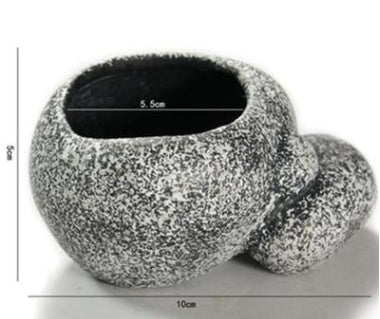 HKM-631123 Ceramic Hydroponic Pots for Cichlid Breeding - Available in Various Hole Configurations