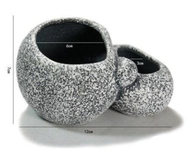 HKM-631123 Ceramic Hydroponic Pots for Cichlid Breeding - Available in Various Hole Configurations