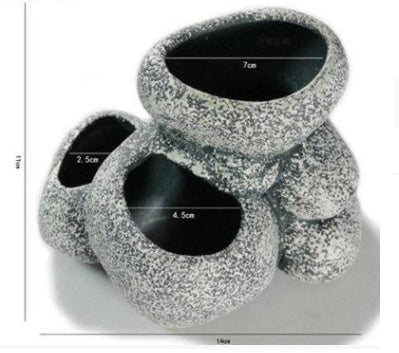 HKM-631123 Ceramic Hydroponic Pots for Cichlid Breeding - Available in Various Hole Configurations