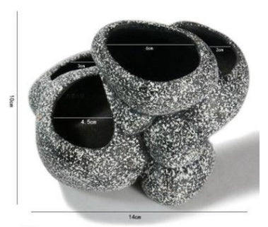 HKM-631123 Ceramic Hydroponic Pots for Cichlid Breeding - Available in Various Hole Configurations