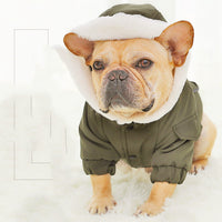 HKM-631123 Cotton Winter Dog Coat with Plus Velvet Thickening in Red and Green