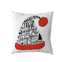 HKM-631123 Holiday Series Christmas Tree Pattern Polyester Pillow Cover, 45x45cm, Blended Fabric