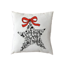 HKM-631123 Holiday Series Christmas Tree Pattern Polyester Pillow Cover, 45x45cm, Blended Fabric