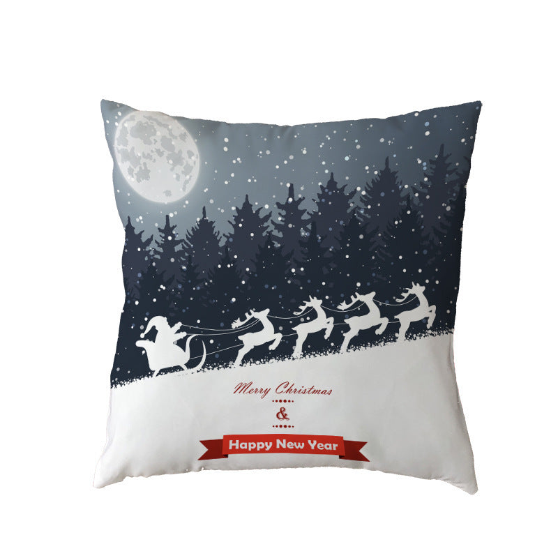 KTX-631123 Holiday Series Christmas Tree Pattern Polyester Pillow Cover, 45x45cm, Blended Fabric