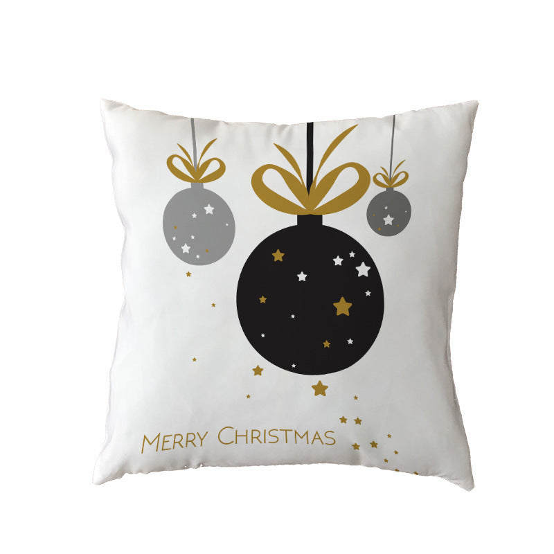 KTX-631123 Holiday Series Christmas Tree Pattern Polyester Pillow Cover, 45x45cm, Blended Fabric