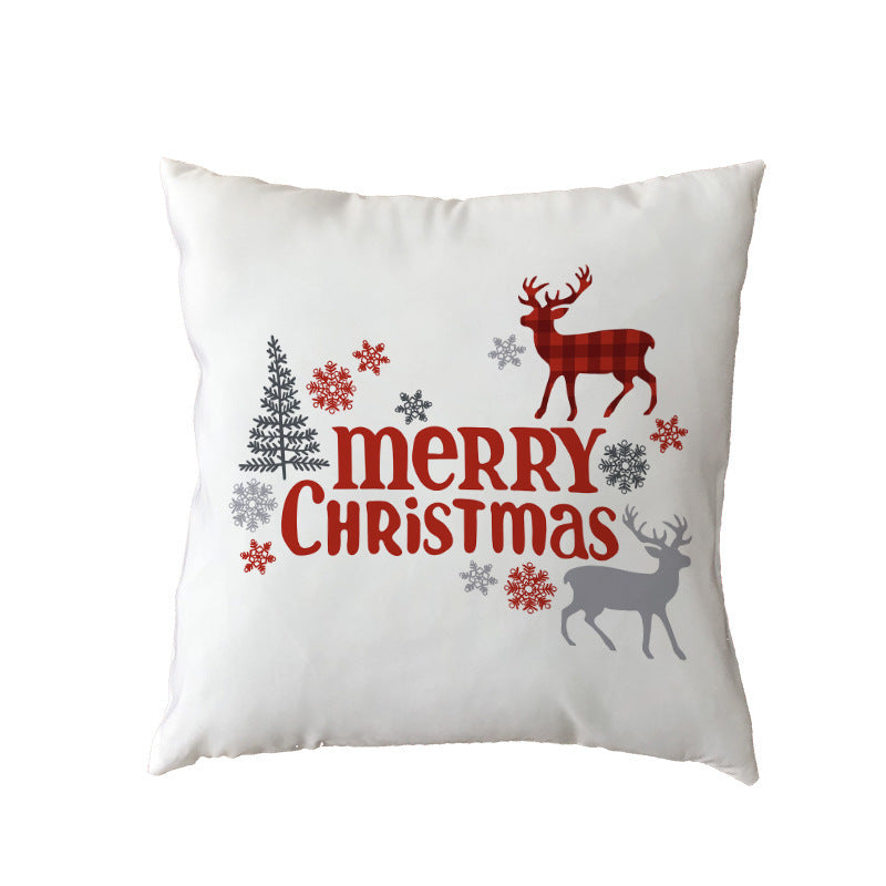 KTX-631123 Holiday Series Christmas Tree Pattern Polyester Pillow Cover, 45x45cm, Blended Fabric