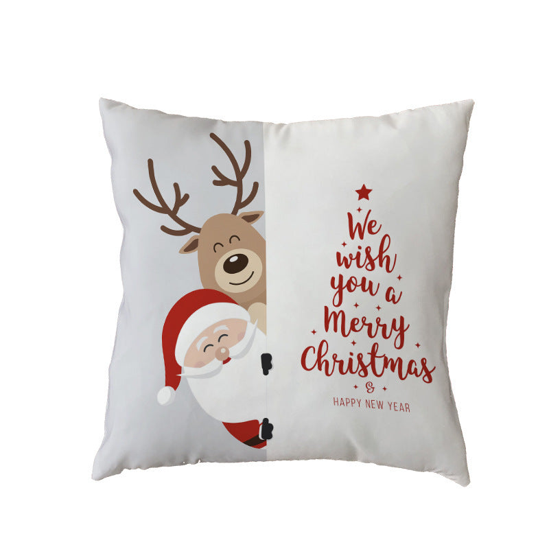 KTX-631123 Holiday Series Christmas Tree Pattern Polyester Pillow Cover, 45x45cm, Blended Fabric