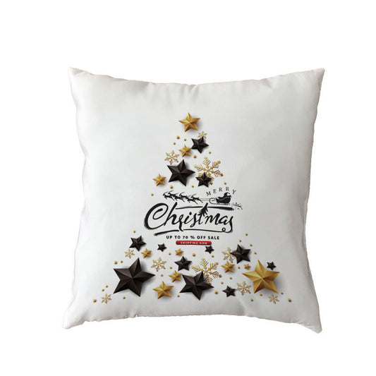 KTX-631123 Holiday Series Christmas Tree Pattern Polyester Pillow Cover, 45x45cm, Blended Fabric