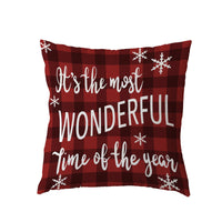 HKM-631123 Holiday Series Christmas Tree Pattern Polyester Pillow Cover, 45x45cm, Blended Fabric