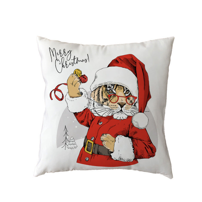KTX-631123 Holiday Series Christmas Tree Pattern Polyester Pillow Cover, 45x45cm, Blended Fabric