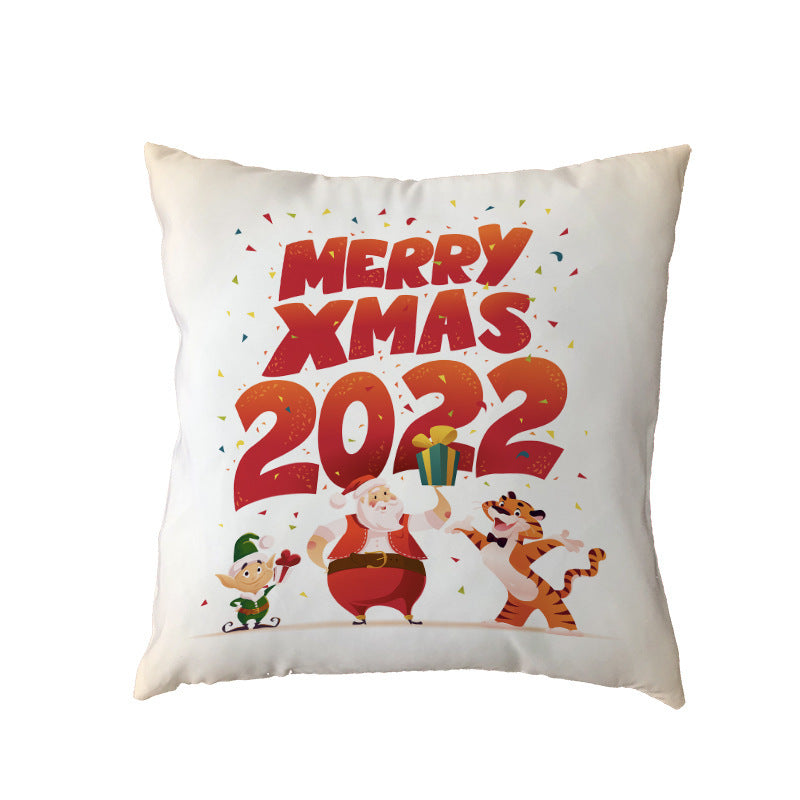KTX-631123 Holiday Series Christmas Tree Pattern Polyester Pillow Cover, 45x45cm, Blended Fabric