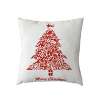 HKM-631123 Holiday Series Christmas Tree Pattern Polyester Pillow Cover, 45x45cm, Blended Fabric