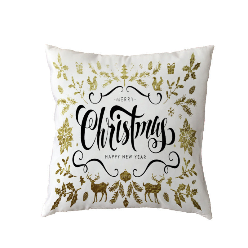 KTX-631123 Holiday Series Christmas Tree Pattern Polyester Pillow Cover, 45x45cm, Blended Fabric