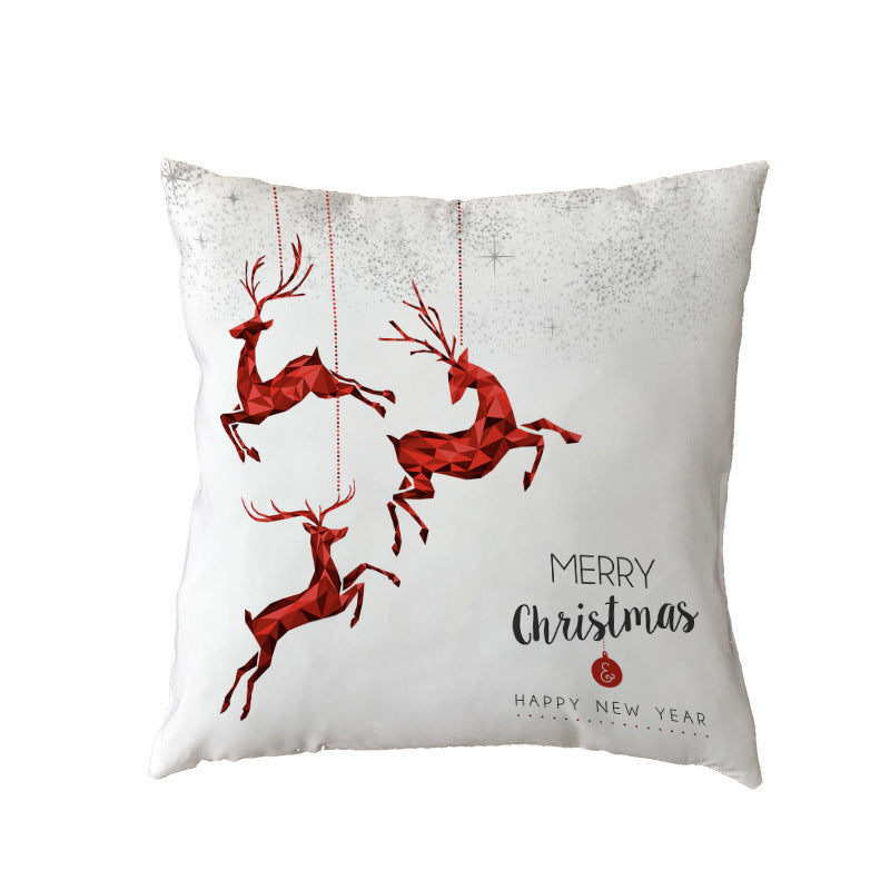 KTX-631123 Holiday Series Christmas Tree Pattern Polyester Pillow Cover, 45x45cm, Blended Fabric