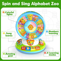HKM-631251 Interactive Alphabet Spin and Sing Ferris Wheel Learning Toy for Kids 0-4 Years