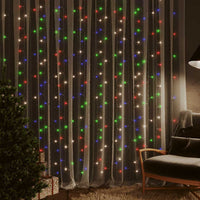 HKM-631251 Warm White LED Light Curtain 3x3 m with 300 Lights and 8 Effects for Holidays and Events