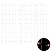 HKM-631251 Warm White LED Light Curtain 3x3 m with 300 Lights and 8 Effects for Holidays and Events